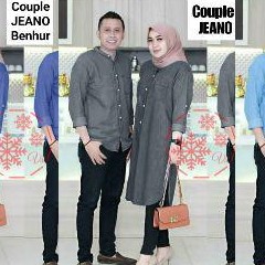 SETELAN MUSLIM COUPLE POLOS DENIM 2