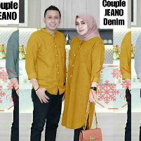 SETELAN MUSLIM COUPLE POLOS DENIM 3