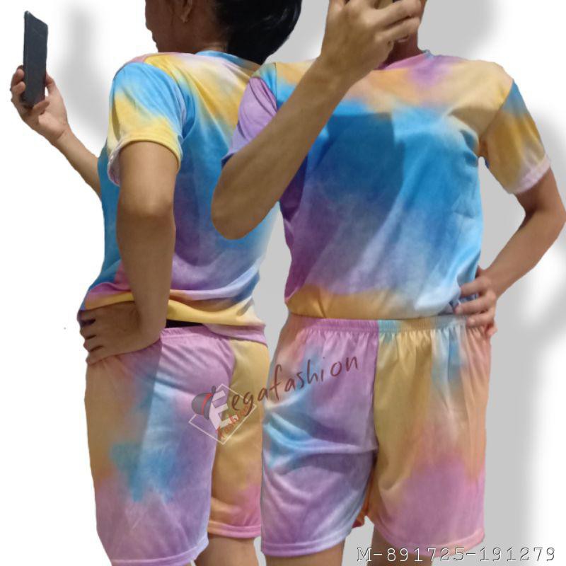 SETELAN TIE DIE RAINBOW 4