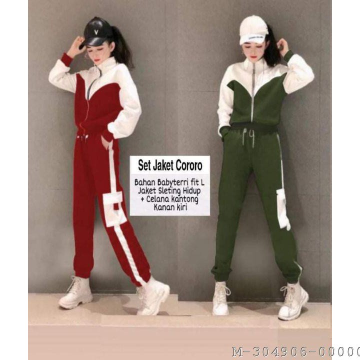 SETELAN WANITA JAKET  CORORO 2