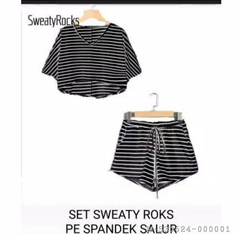 SETELAN WANITA SWEATY SALUR ROCKS