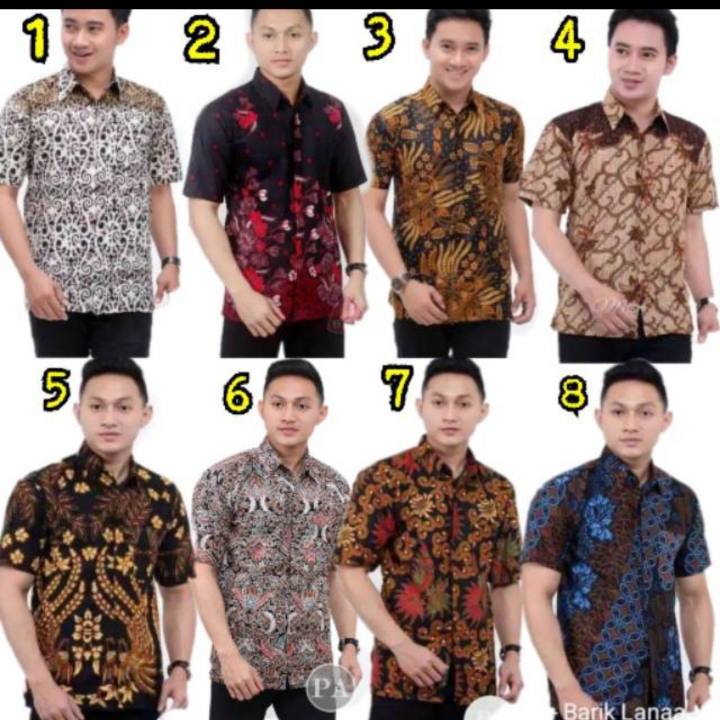 SIZE M L XL 2L3L4L  BSWART Batik HRB026 Kenongo  Hem Pendek Pad