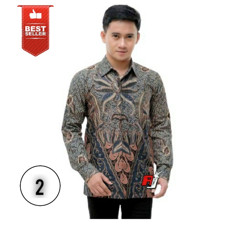 SIZE M L XL XXL  BSWART Batik HRB026 Kenongo Hem PAnjang Pekalongan 2