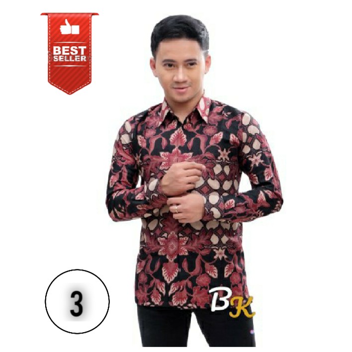 SIZE M L XL XXL  BSWART Batik HRB026 Kenongo Hem PAnjang Pekalongan 3