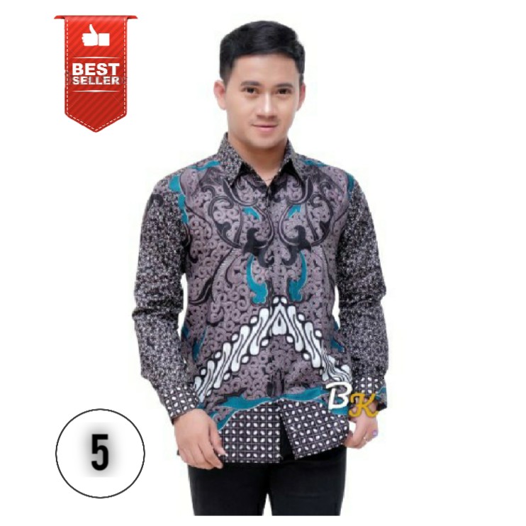 SIZE M L XL XXL  BSWART Batik HRB026 Kenongo Hem PAnjang Pekalongan 5