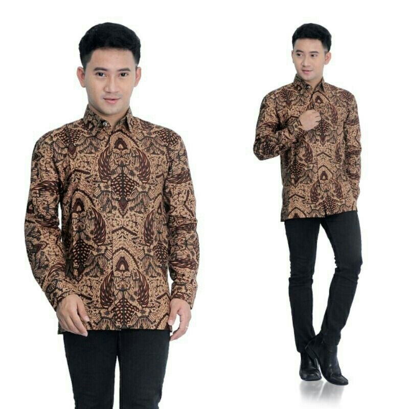 SIZE M L XL XXL XXXL BSWART Batik HRB026 Kenongo Hem Pendek