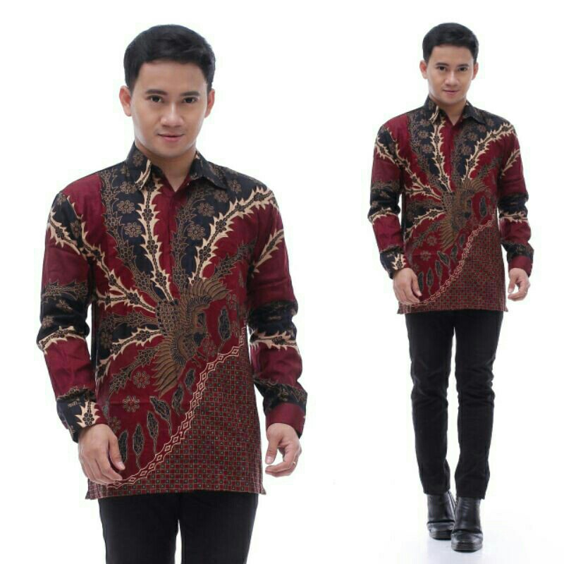 SIZE M L XL XXL XXXL BSWART Batik HRB026 Kenongo Hem Pendek 3