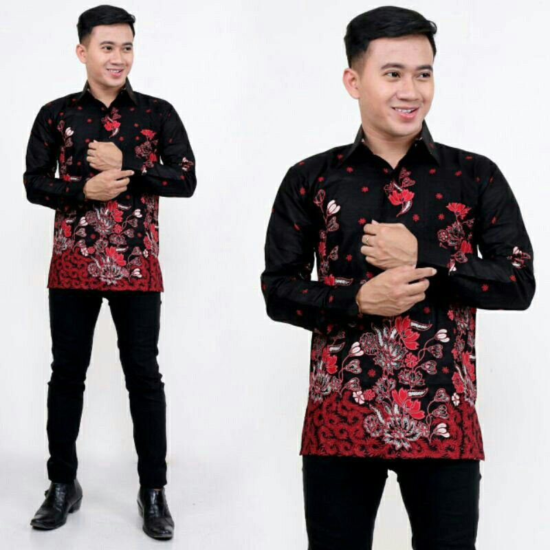 SIZE M L XL XXL XXXL BSWART Batik HRB026 Kenongo Hem Pendek 3