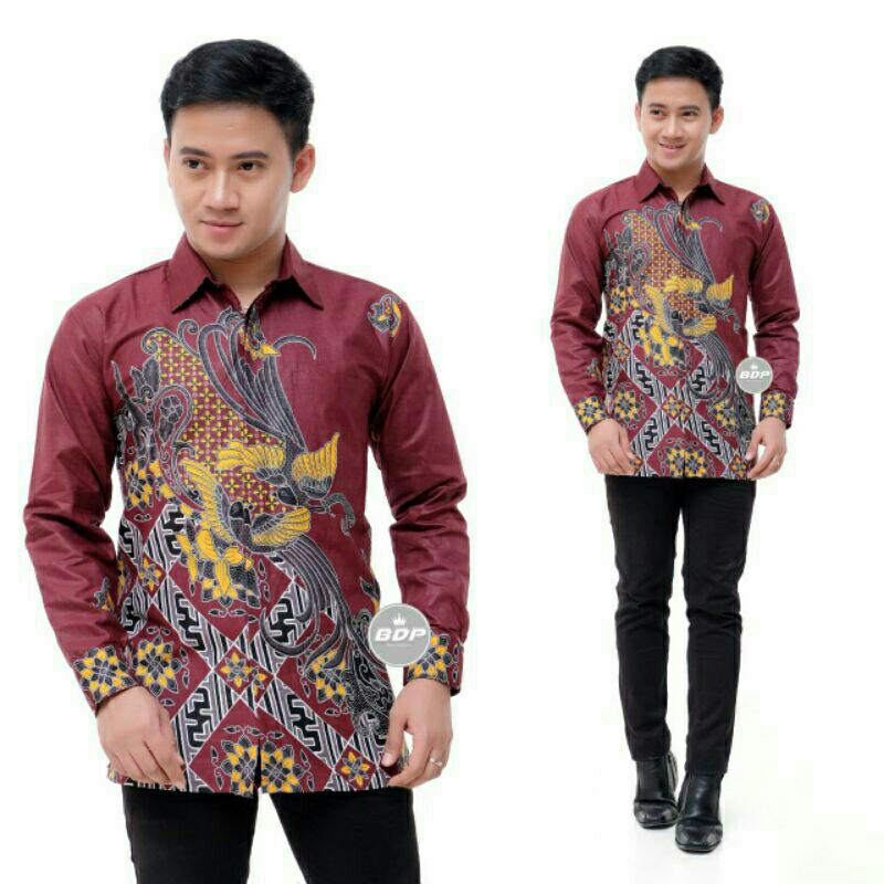 SIZE M L XL XXL XXXL BSWART Batik HRB026 Kenongo Hem Pendek 5