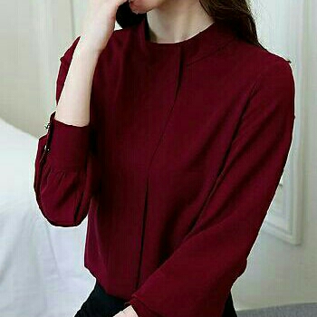 SN BLOUSE WINA GIL MAROON