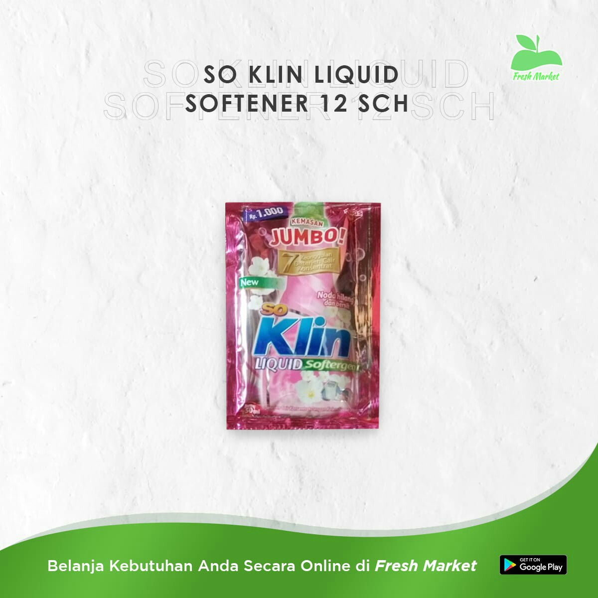 SO KLIN LIQUID SOFTENER 12 SACHET