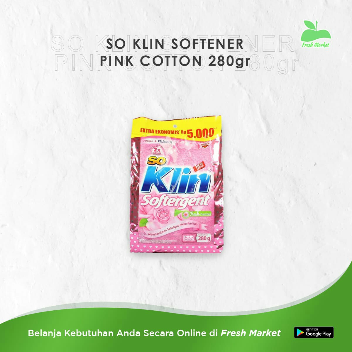 SO KLIN SOFTENER PINK COTTON 280 GRAM