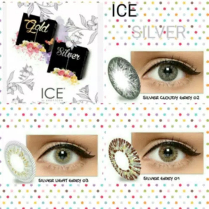 SOFTLENS X2 ICE SILVER  ABU ABU  GREY KEMENKES BY EXOTICON