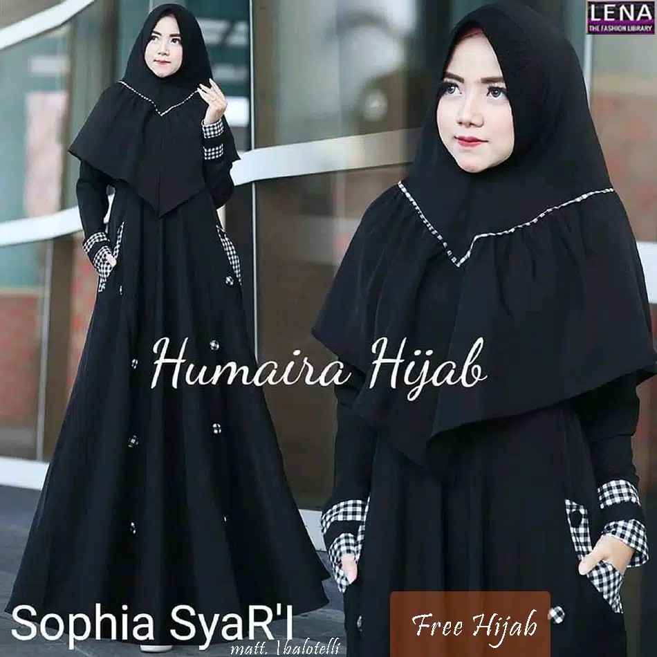 SOPHIA SYARI - GAMIS SYARI 2 IN 1 BEST SELLER FREE HIJAB