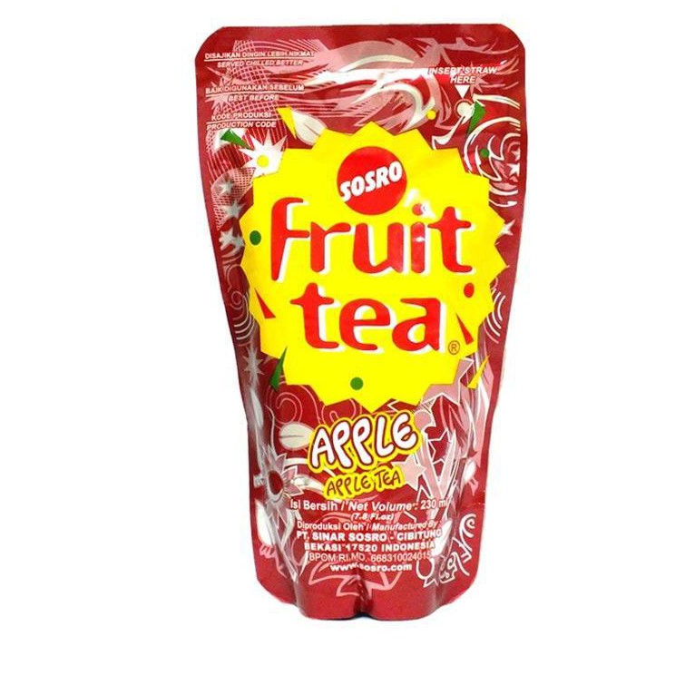 SOSRO FRUIT TEA APPLE POUCH 230 ML