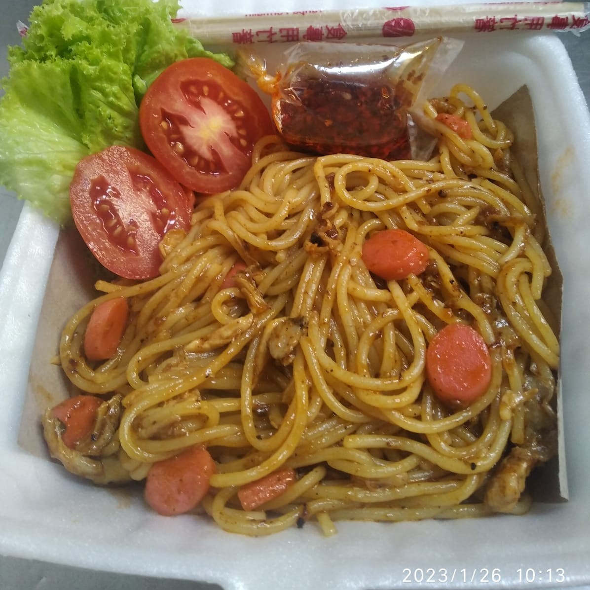 SPAGETI AYAM SOSIS BASO