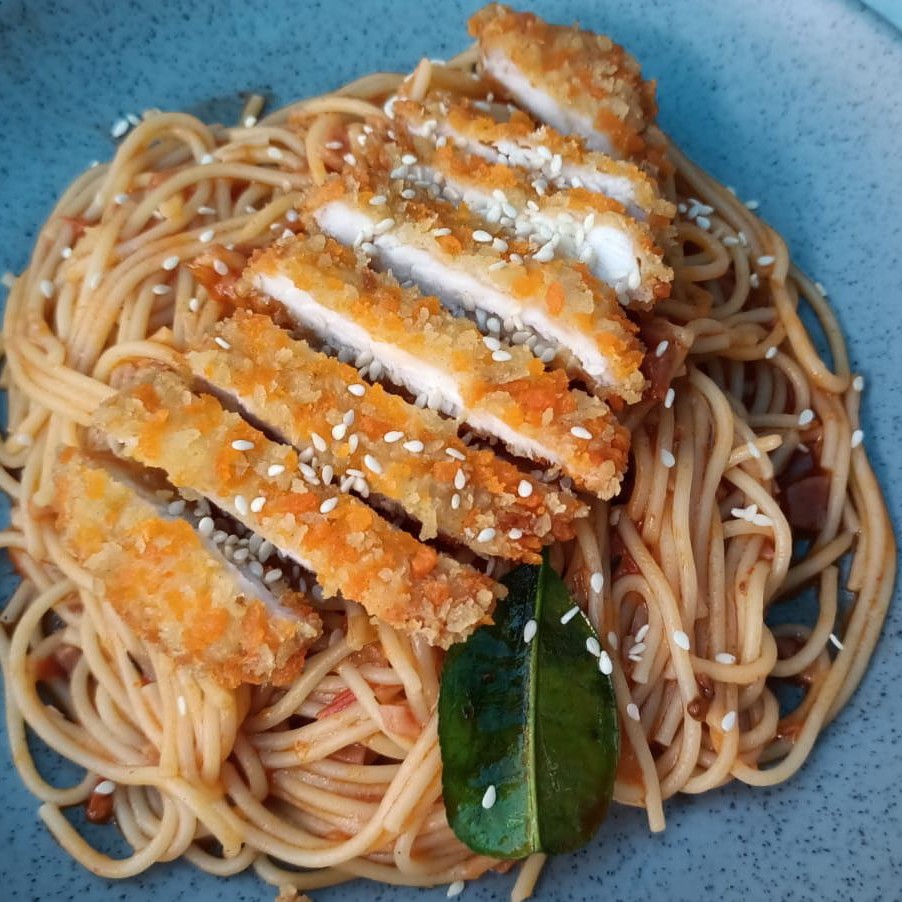 SPAGETY CHICKEN KATSU