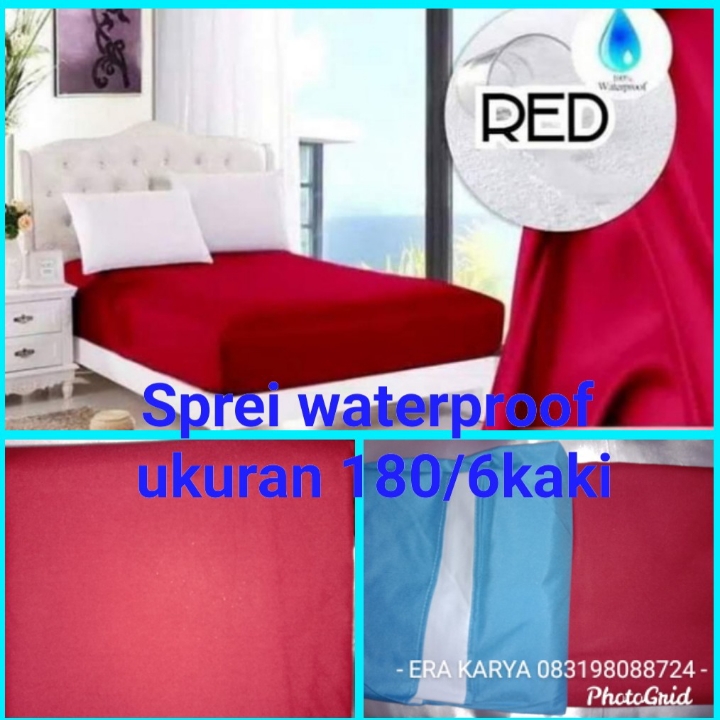 SPREI WATERPROOF UKURAN 6 KAKI  UKURAN 180X200 