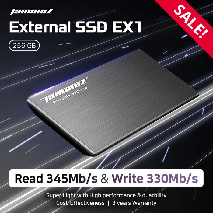 SSD Eksternal Tammuz 256GB EX1 Drive