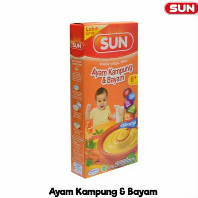 SUN BUBUR SUSU CEKER-BAYAM KOTAK 120 GR