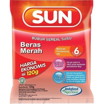 SUN Bubur Susu Beras Merah Ekonomi 120g