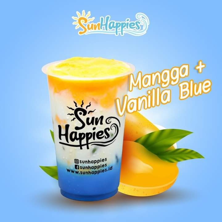 Vanila Blue Toping Mangga