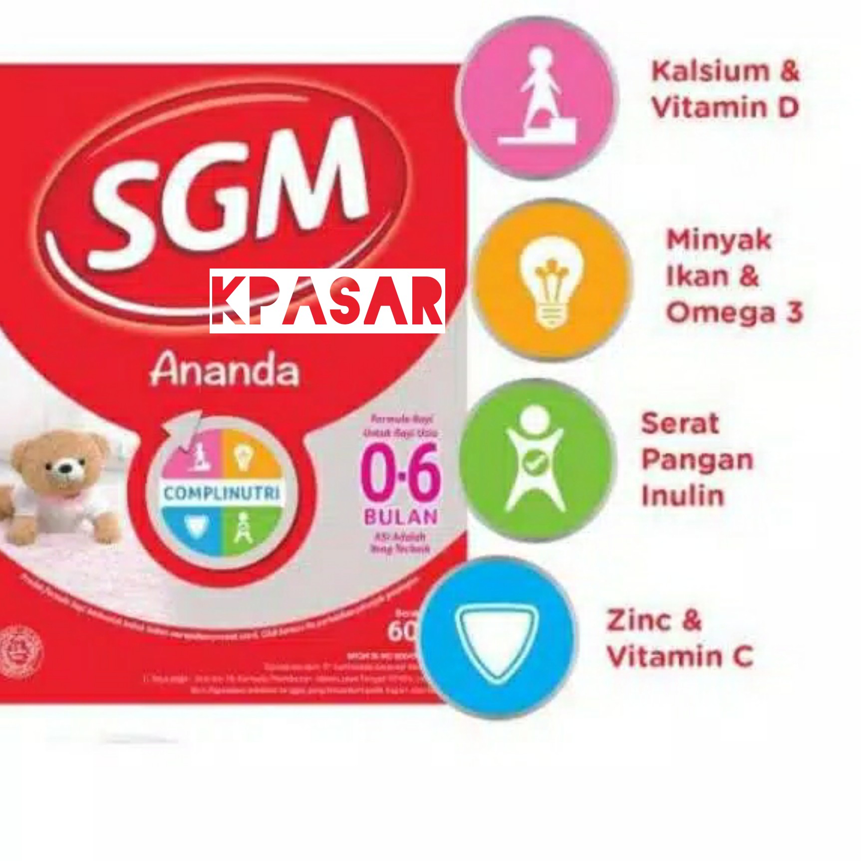 SUSU SGM 0-6 TAHUN 600 GRAM