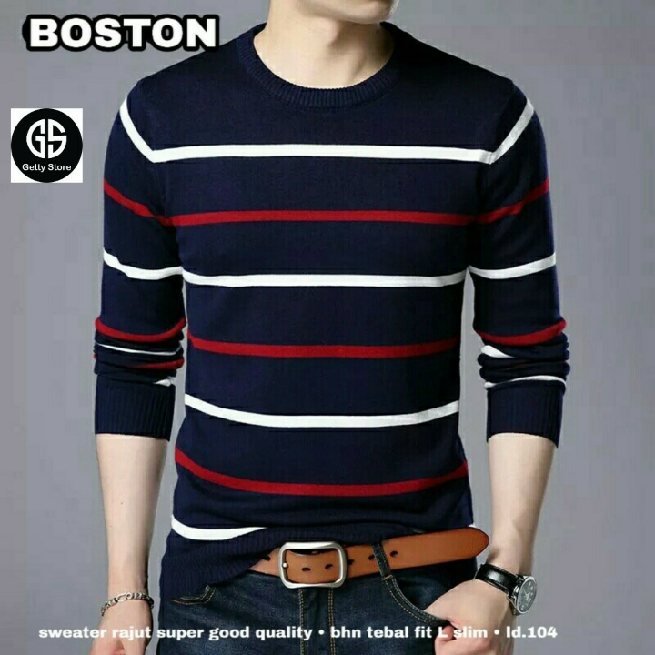 SWEATER BOSTON PRIA DEWASA