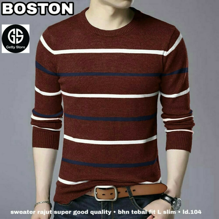 SWEATER BOSTON PRIA DEWASA