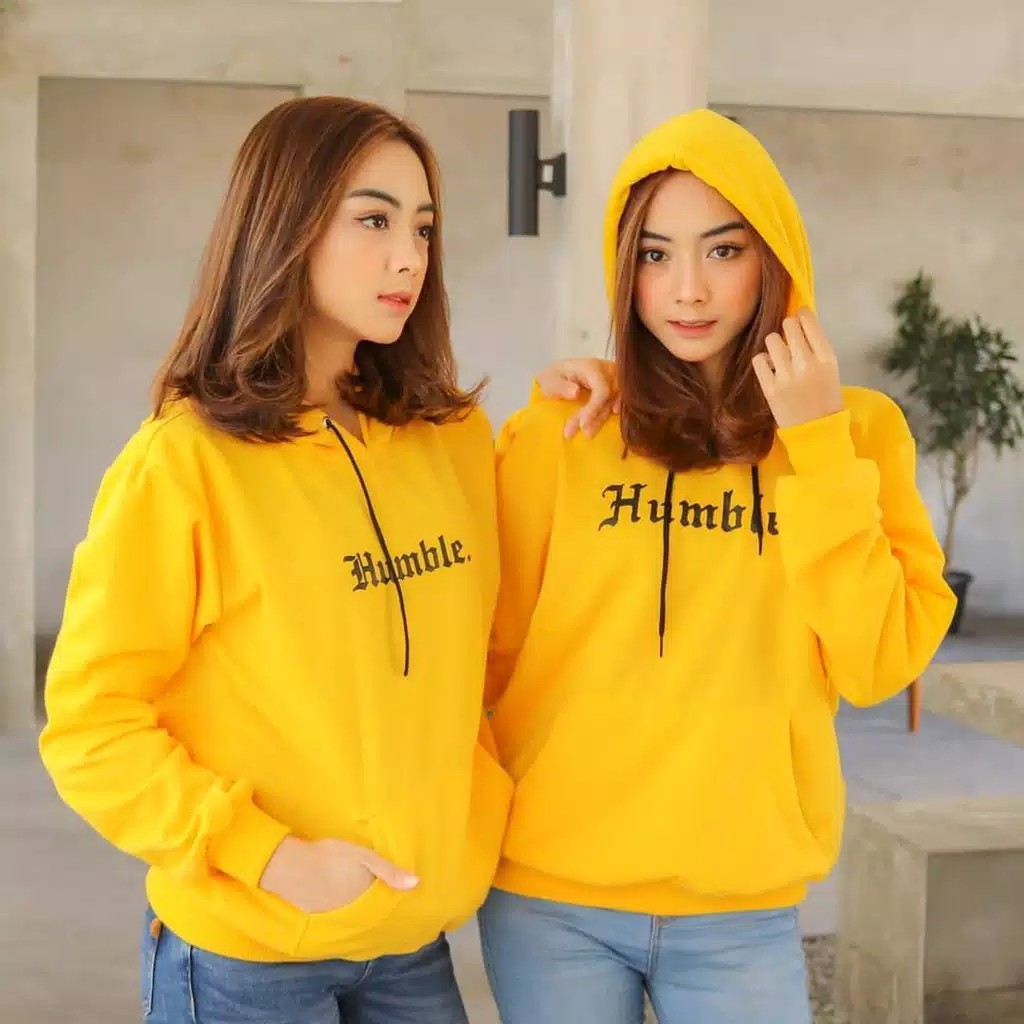 SWEATER HOODIE HUMBLE YELLOW FIT TO L