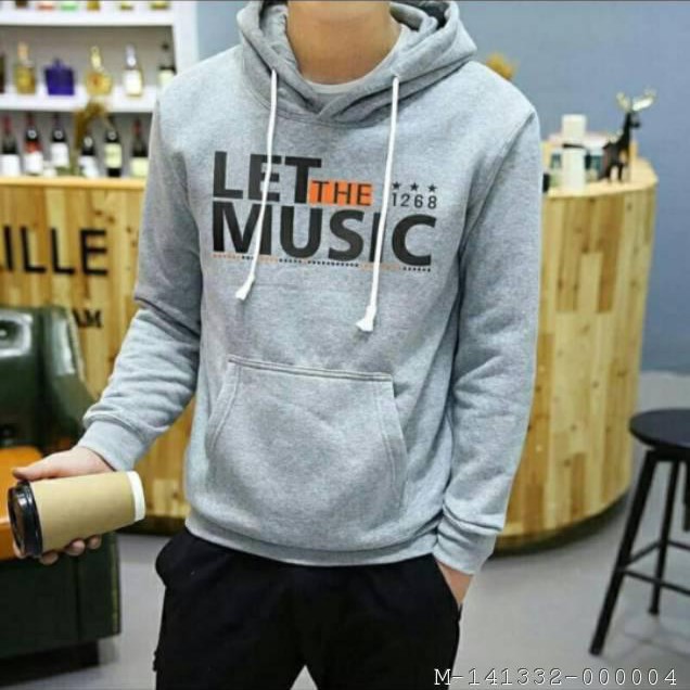 SWEATER HOODIE LET MUSIC FLEECE