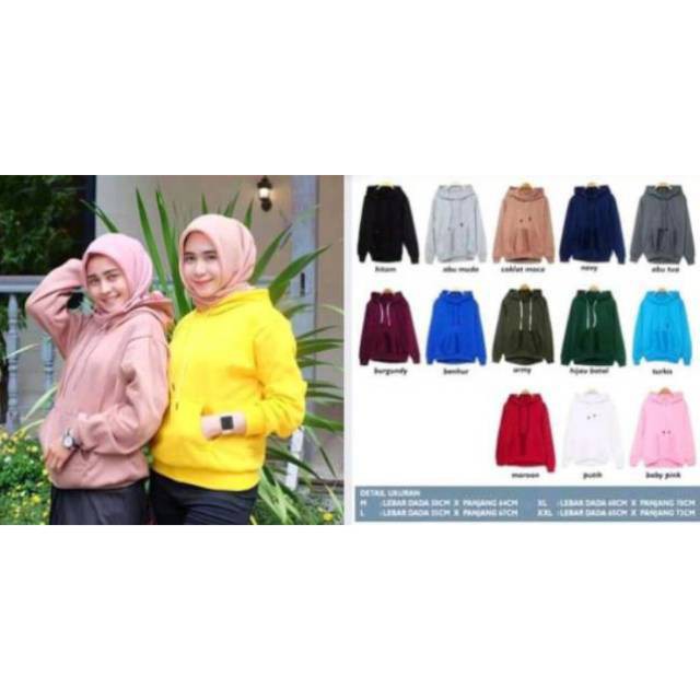 SWEATER HOODIE POLOS WANITA