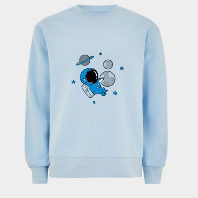 SWEATER UNISEX PLANET BLUE FLEECE