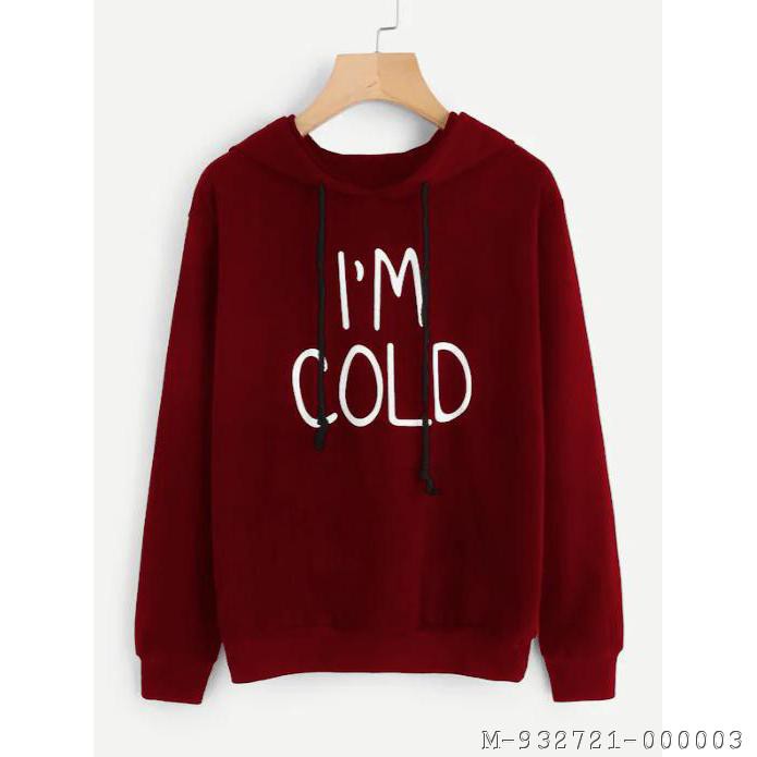 SWEATER XL HOODIE WANITA IM COLD