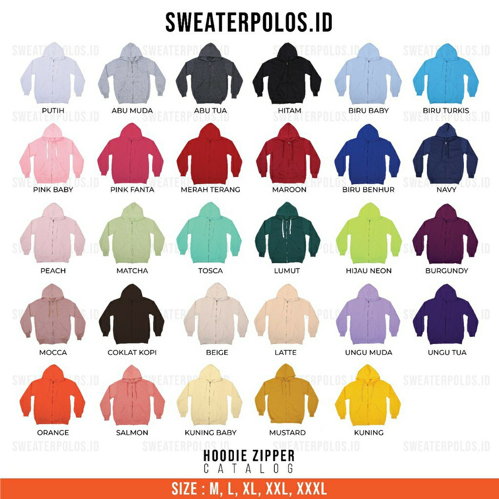 SWEATER POLOS Jaket Hoddie Zipper Size M - XL 5