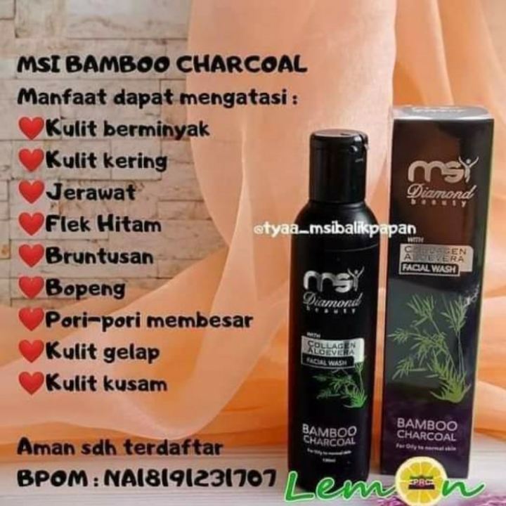 Sabun Bamboo Charcoal Cair Ficial Wash