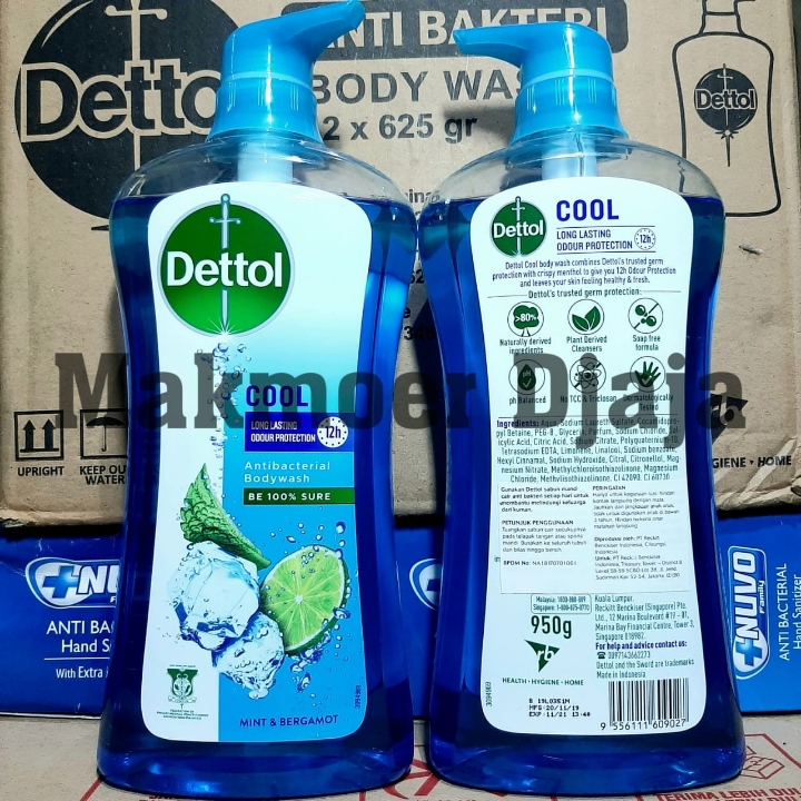 Sabun Cair Dettol Cool 950gr Botol Pump