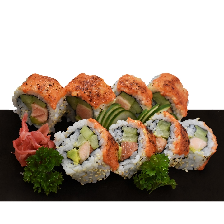 Salmon Mentai Aburi Roll 8pcs