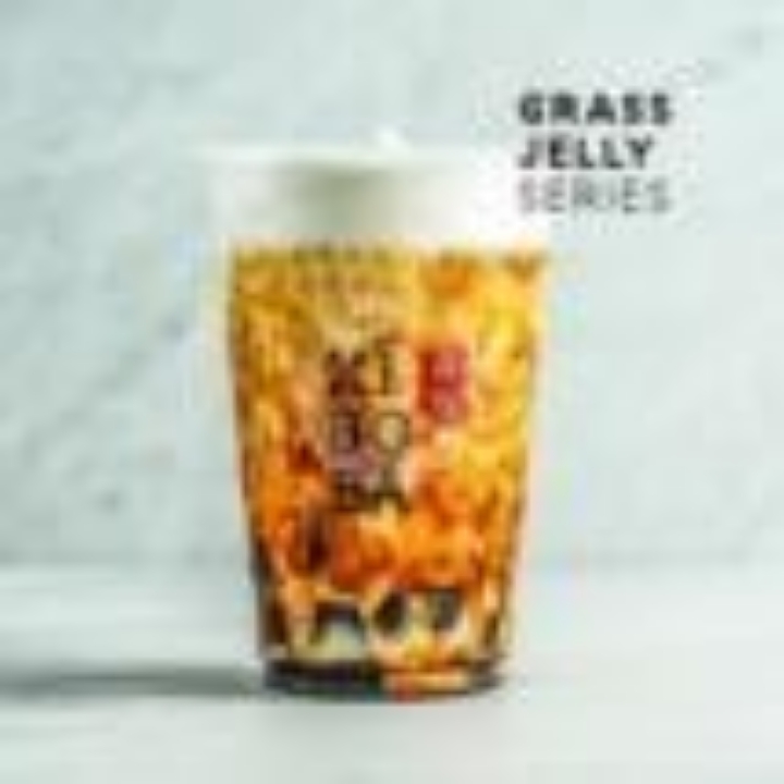 Salted Caramel Grass Jelly Fresh Milk