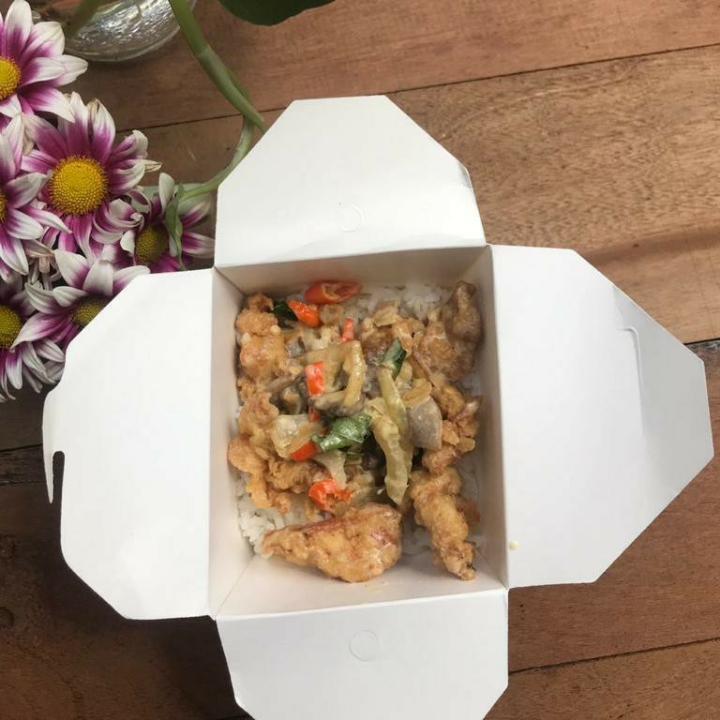 Salted Egg Rice Box