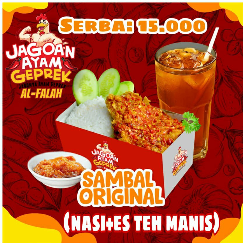 Sambal Original Plus Nasi Es Teh Manis