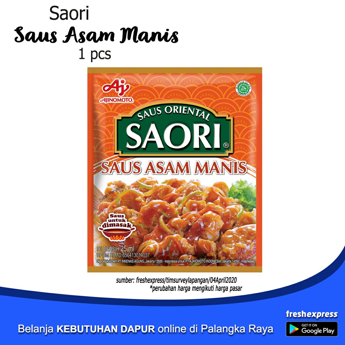 Saori Saus Asam Manis 1 Pcs