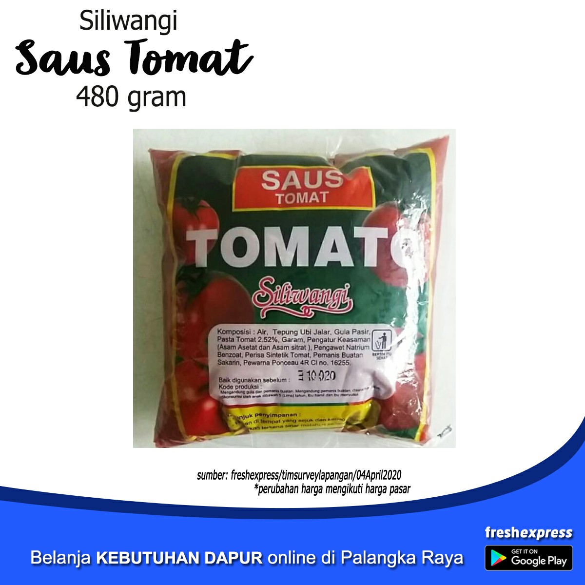 Saos Tomat Siliwangi 480 Gram