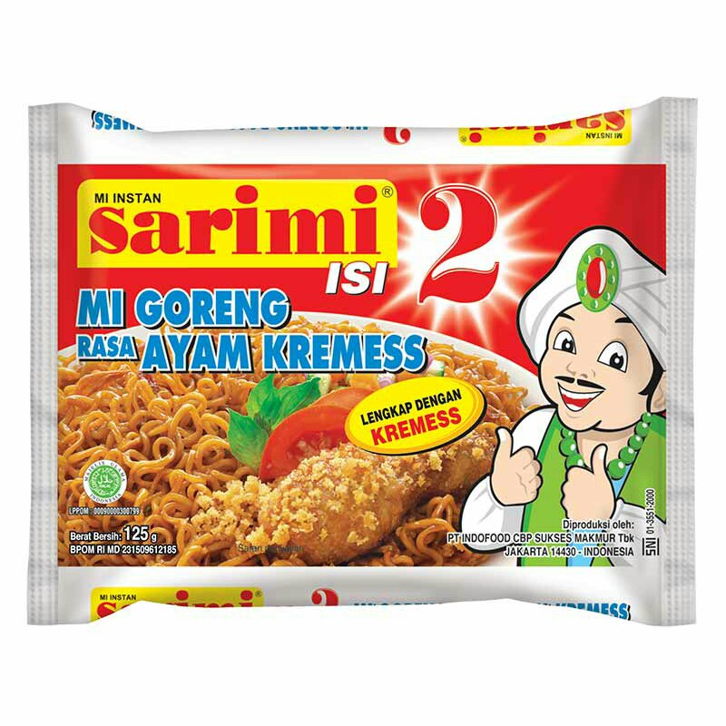 Sarimie isi 2 mie goreng rasa ayam kremes