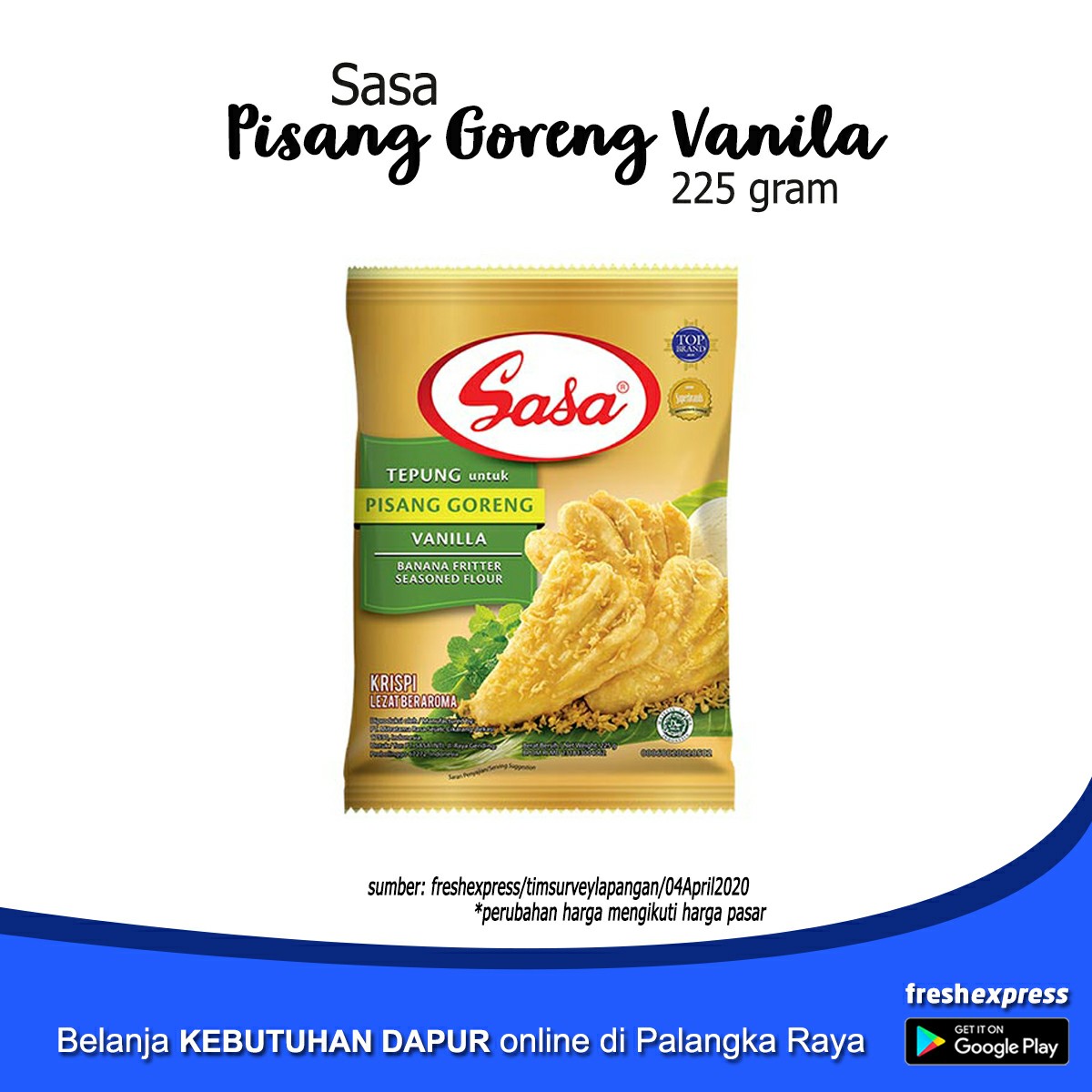 Sasa - Tepung Pisang Goreng Vanila 225 Gram