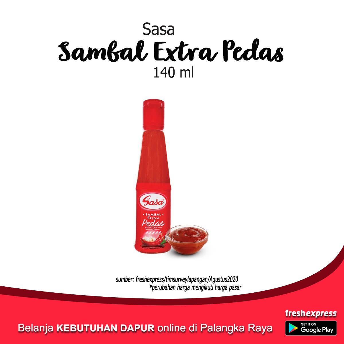 Sasa Sambal Extra Pedas 140 Ml