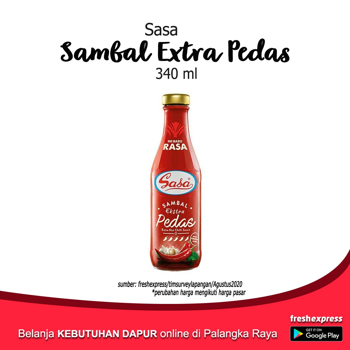 Sasa Sambal Extra Pedas 340 Ml