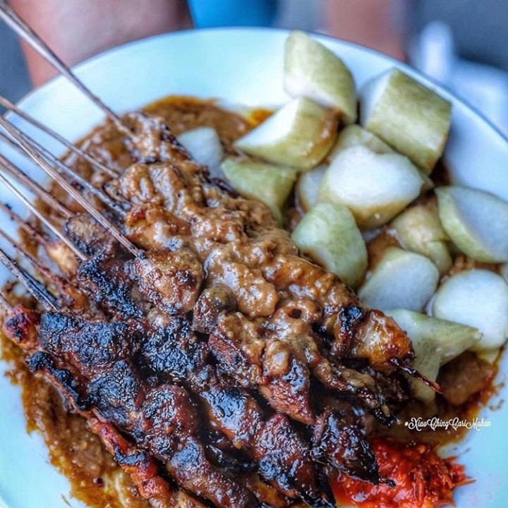 Sate Ayam 5 tusuk dan nasi