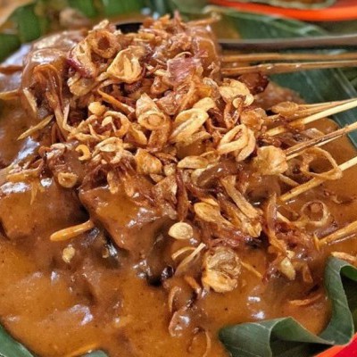 Sate Ayam Bumbu Padang-Kacang