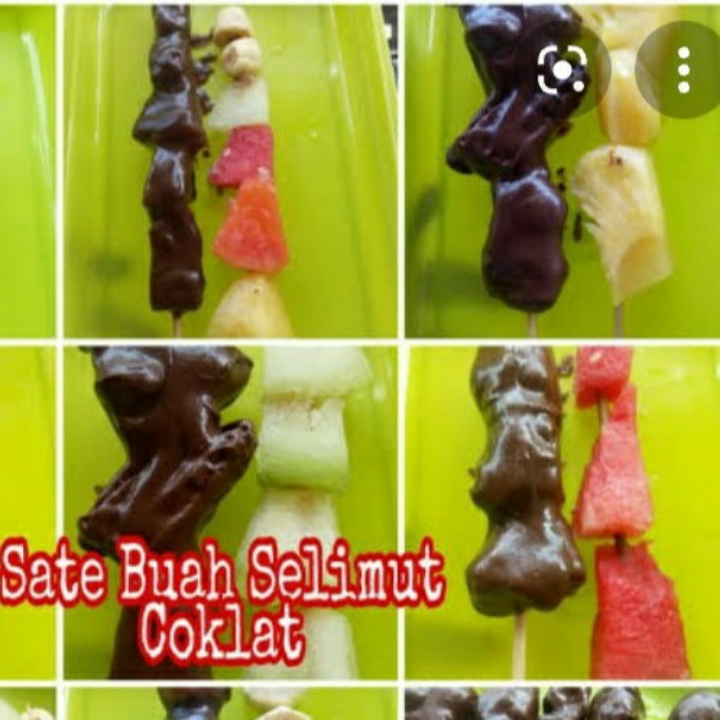 Sate Buah Selimut Coklat